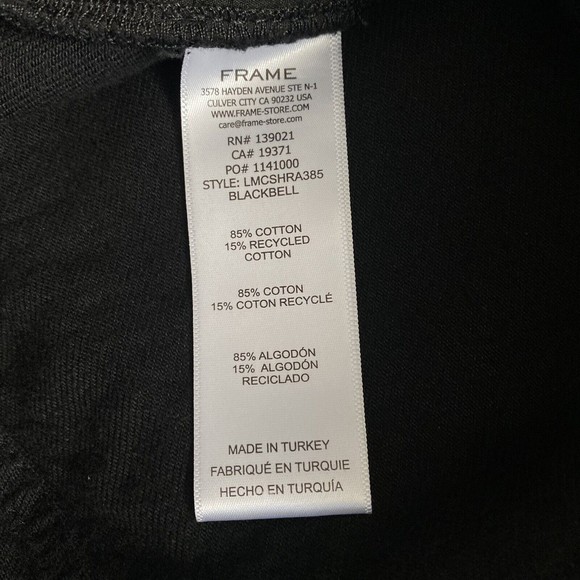 FRAME DENIM Men's L'Homme Cutoff Stretch Denim Black Shorts Raw Frayed Hem Sz 31 - Picture 9 of 9